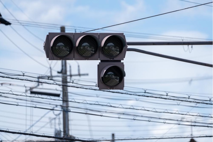 地震時の停電で消えた信号