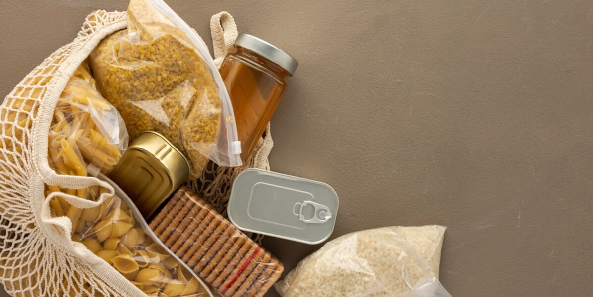 バッグに入ったフェーズフリー食品